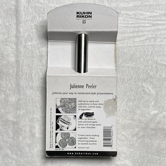 KUHN RIKON Stainless Steel 7" Julienne Peeler w/ Guard Switzerland NEW - Picture 3 of 4